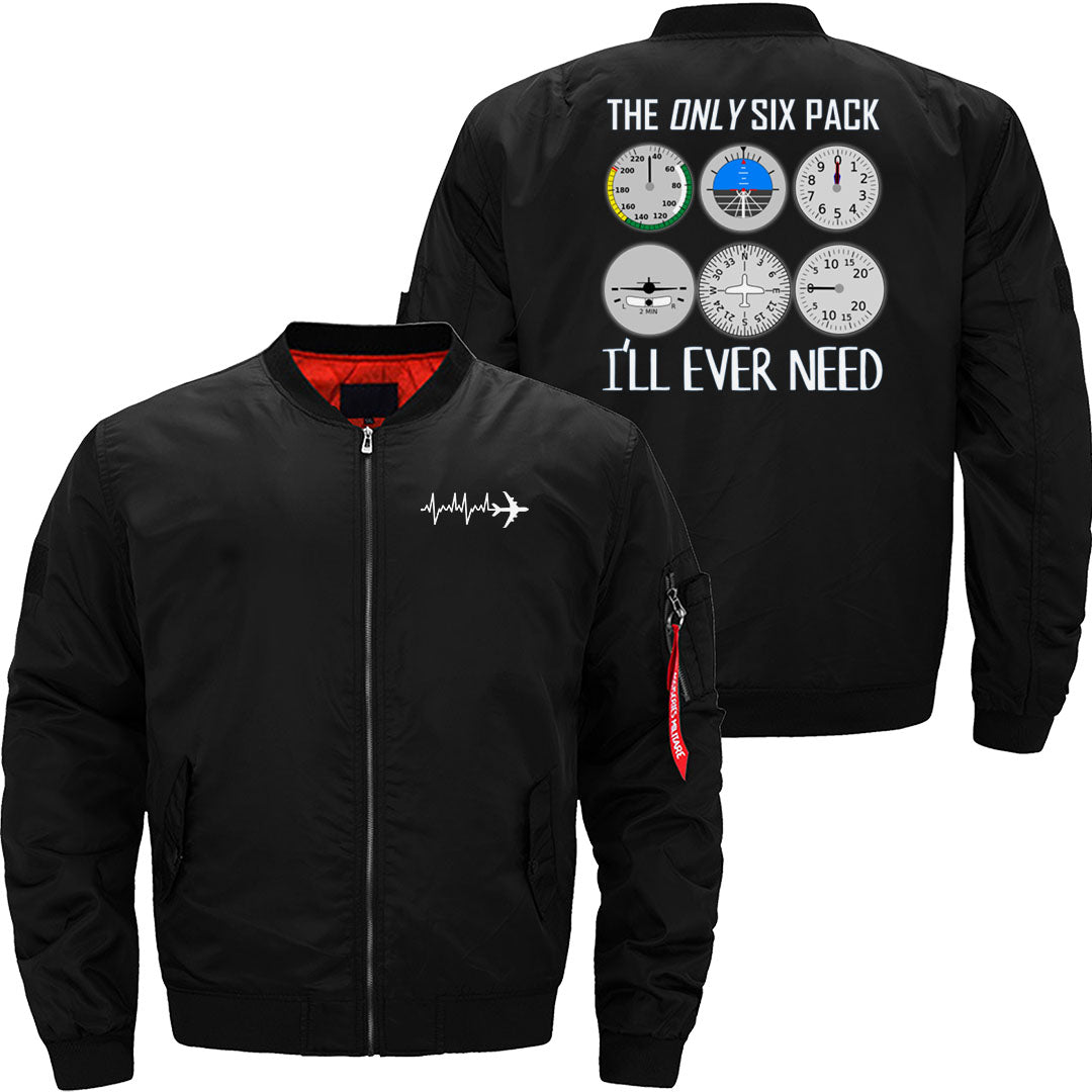 Only Six Pack I'll Need  Funny Pilot Quote JACKET THE AV8R