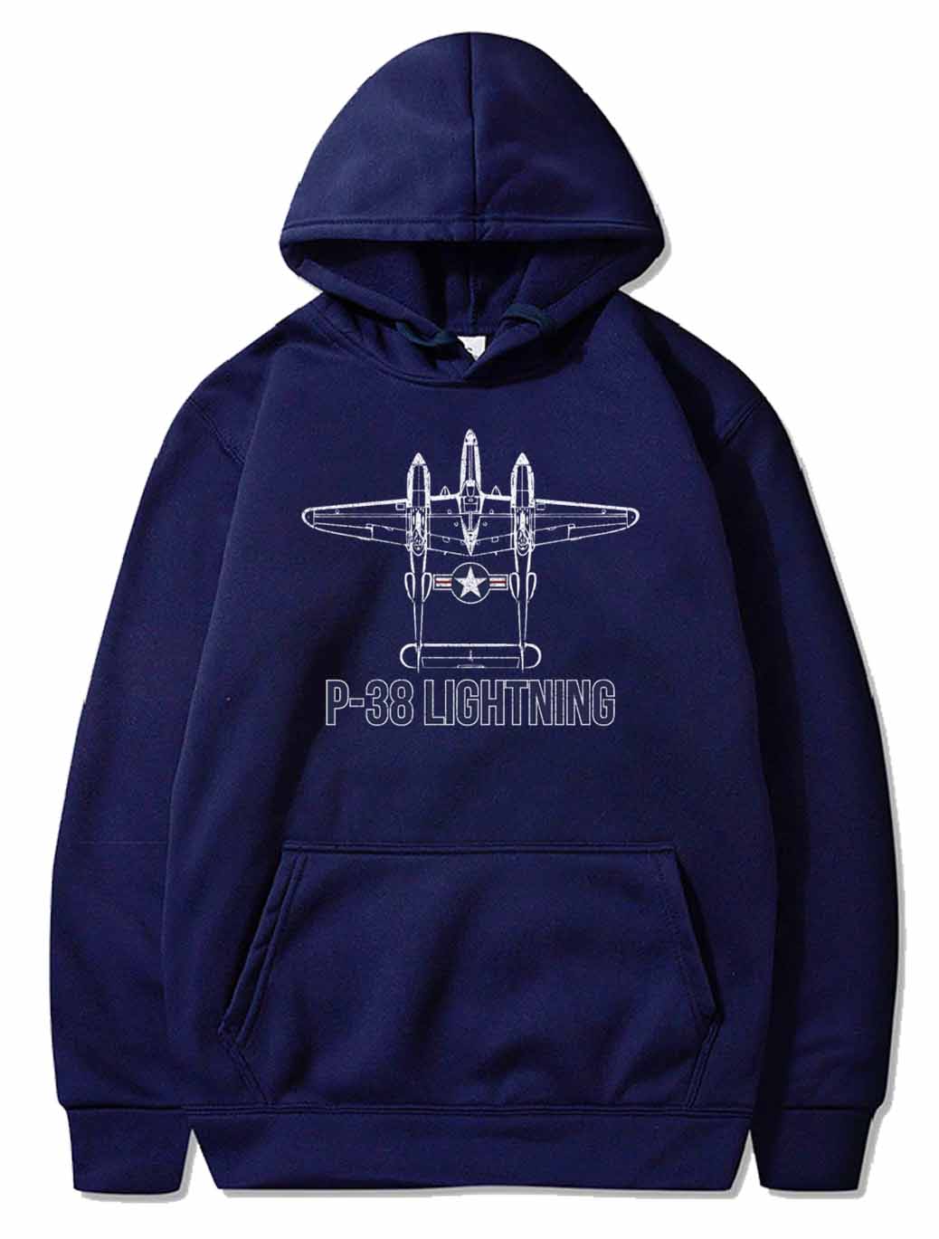 P 38 Lightning Fighter Aircraft Carrier Aviation PULLOVER THE AV8R