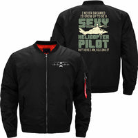 Thumbnail for HELICOPTER Ma-1 Bomber Jacket Flight Jacket Aviator Jacket THE AV8R