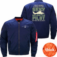 Thumbnail for HELICOPTER Ma-1 Bomber Jacket Flight Jacket Aviator Jacket THE AV8R