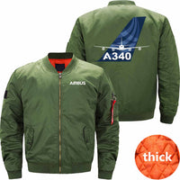 Thumbnail for AIRBUS A340 Ma-1 Bomber Jacket Flight Jacket Aviator Jacket THE AV8R