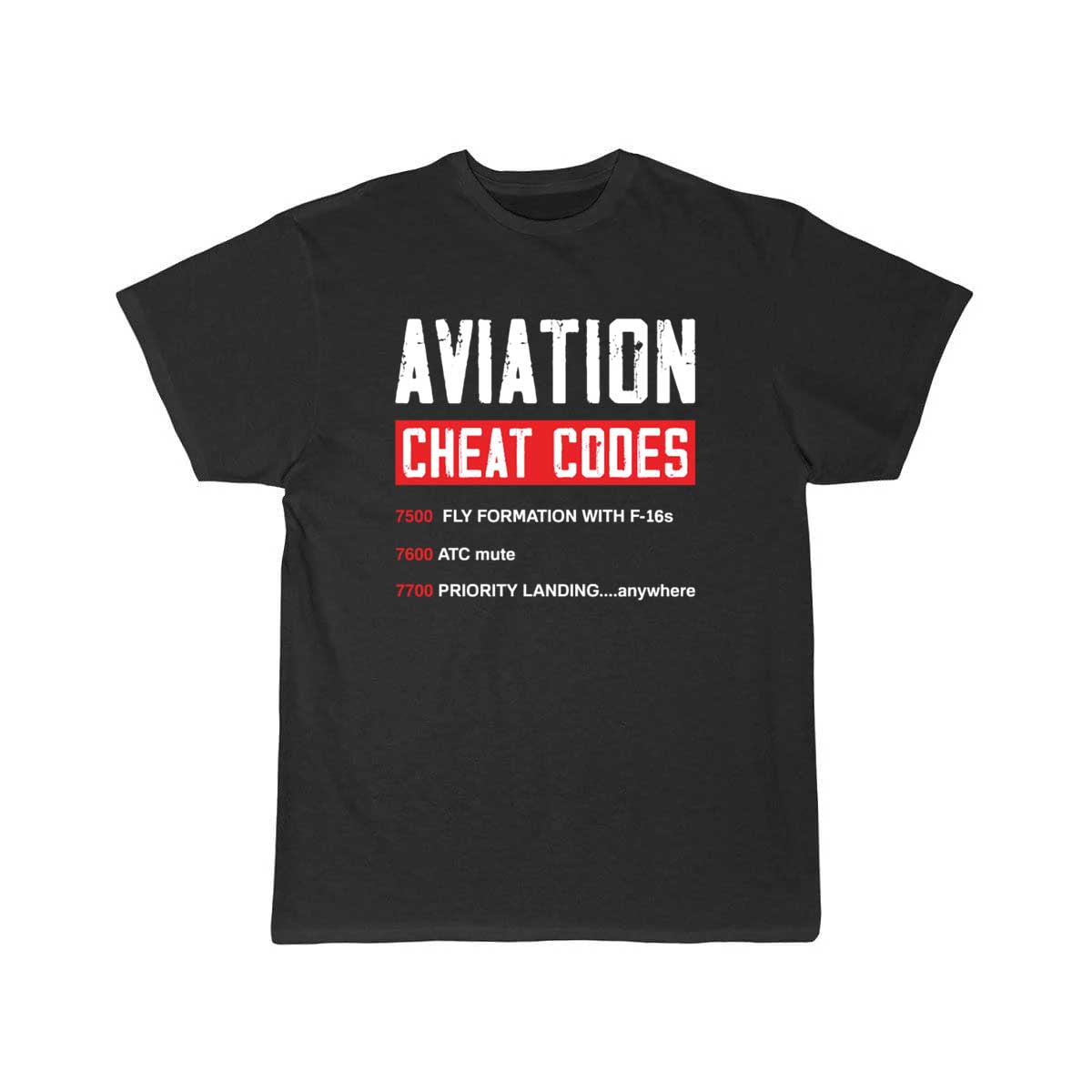 Funny Pilot Airplane Gifts Aviation Cheat Codes T-SHIRT THE AV8R