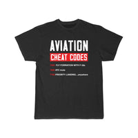 Thumbnail for Funny Pilot Airplane Gifts Aviation Cheat Codes T-SHIRT THE AV8R