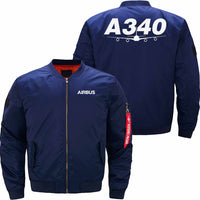 Thumbnail for AIRBUS A340 Ma-1 Bomber Jacket Flight Jacket Aviator Jacket THE AV8R