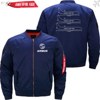 Thumbnail for AIRBUS A350 FAMILY AIRBUS A350 Ma-1 Bomber Jacket Flight Jacket Aviator Jacket THE AV8R