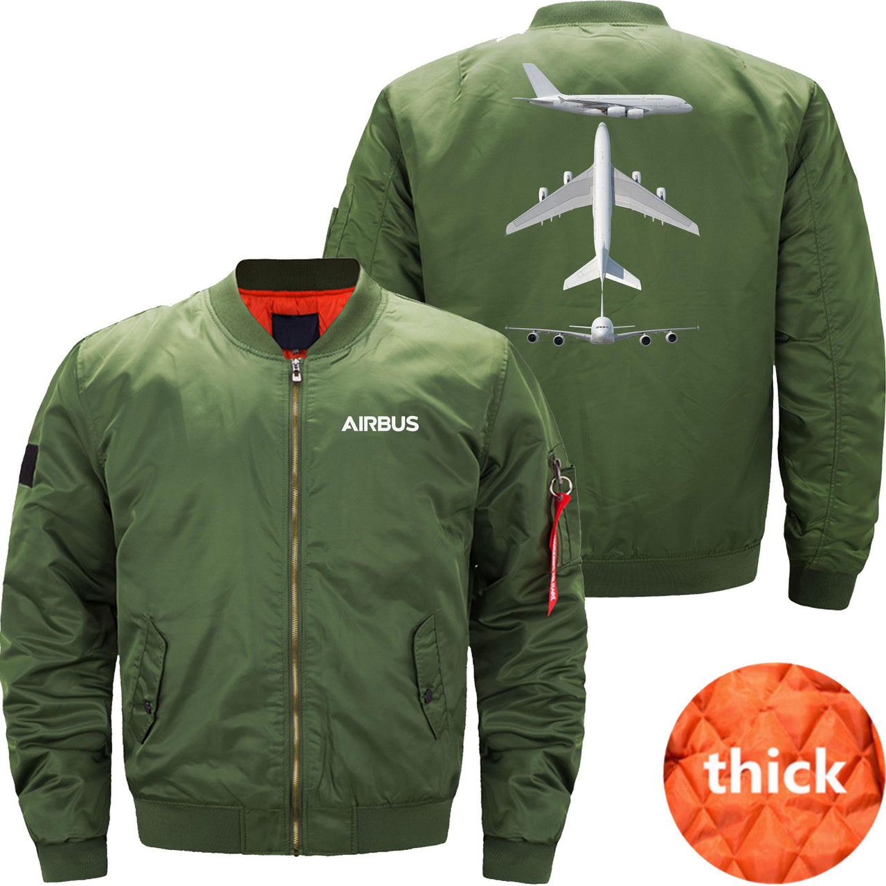 AIRBUS A380 Ma-1 Bomber Jacket Flight Jacket Aviator Jacket THE AV8R