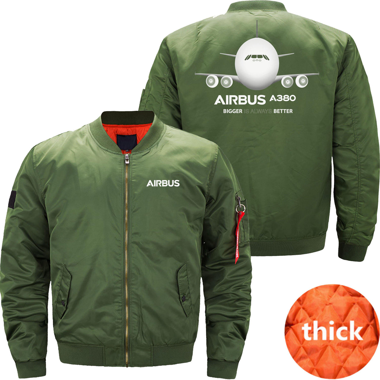 AIRBUS A380 Ma-1 Bomber Jacket Flight Jacket Aviator Jacket THE AV8R