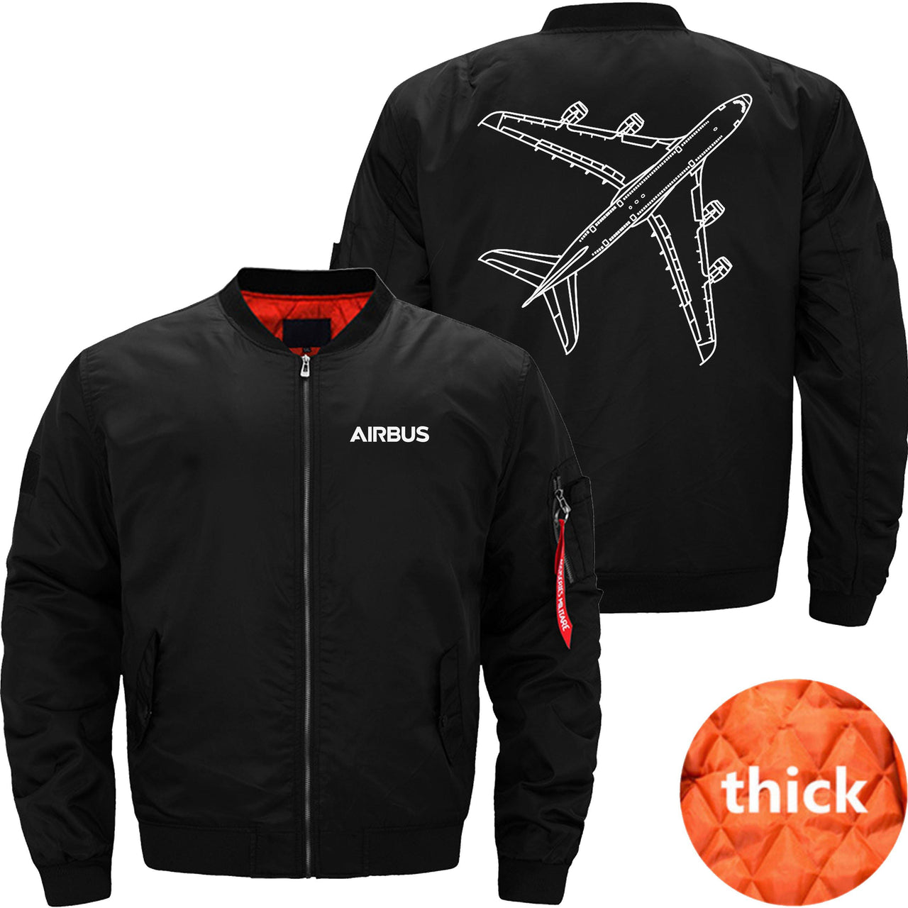 AIRBUS A380 Ma-1 Bomber Jacket Flight Jacket Aviator Jacket THE AV8R