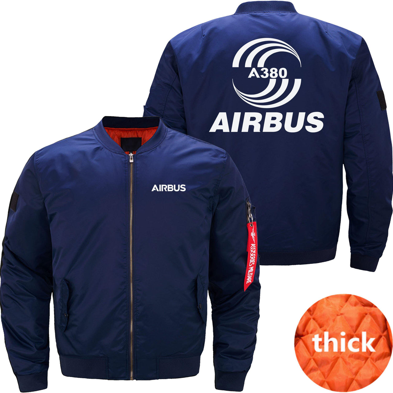 AIRBUS A380 Ma-1 Bomber Jacket Flight Jacket Aviator Jacket THE AV8R