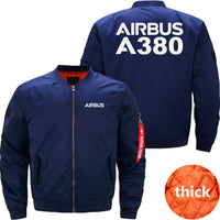 Thumbnail for AIRBUS A380 Ma-1 Bomber Jacket Flight Jacket Aviator Jacket THE AV8R