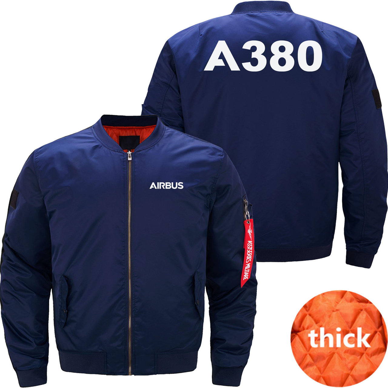 AIRBUS A380 Ma-1 Bomber Jacket Flight Jacket Aviator Jacket THE AV8R