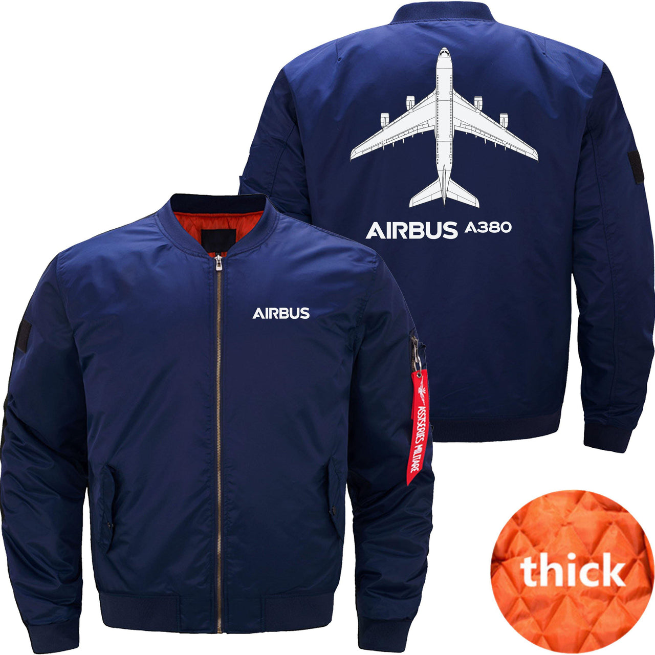 AIRBUS A380 Ma-1 Bomber Jacket Flight Jacket Aviator Jacket THE AV8R