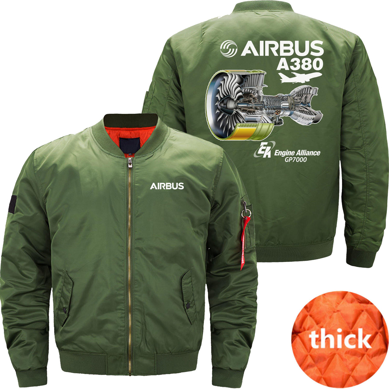 AIRBUS A380 GP7000 Ma-1 Bomber Jacket Flight Jacket Aviator Jacket THE AV8R