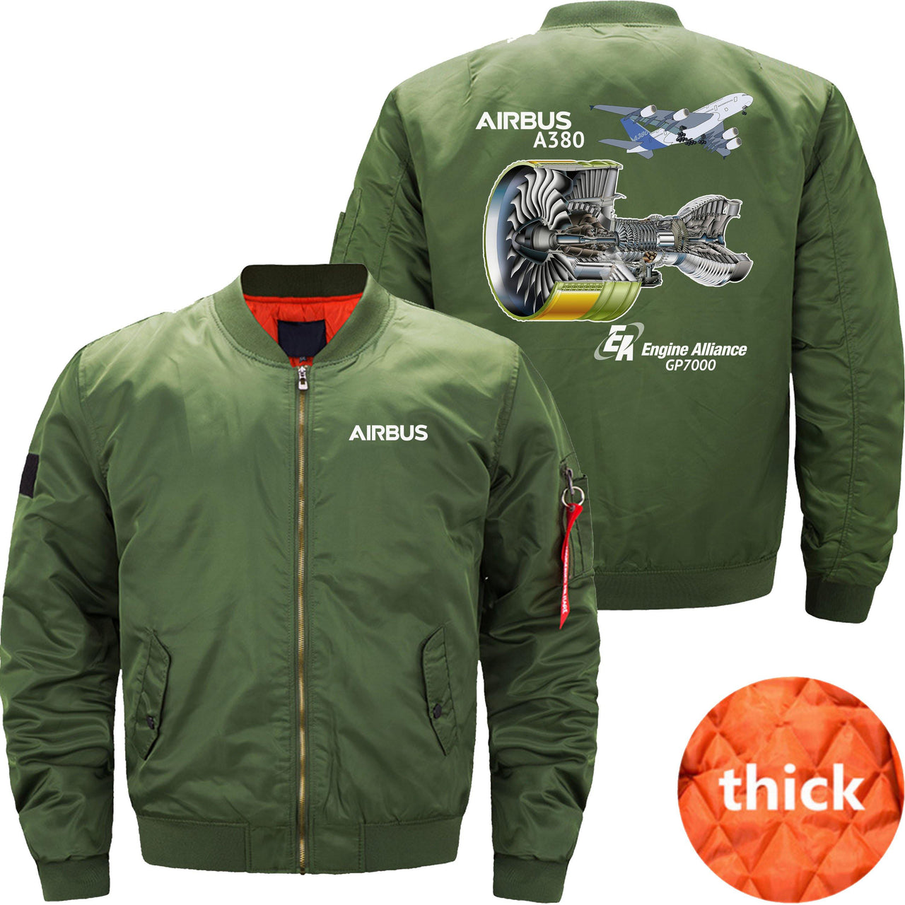 AIRBUS A380 GP7000 Ma-1 Bomber Jacket Flight Jacket Aviator Jacket THE AV8R