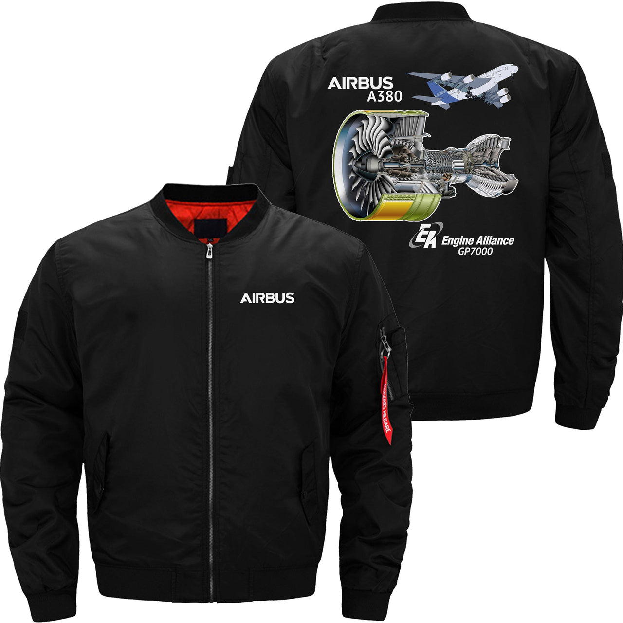 AIRBUS A380 GP7000 Ma-1 Bomber Jacket Flight Jacket Aviator Jacket THE AV8R