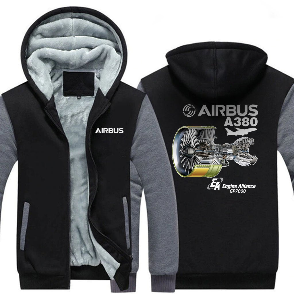 AIRBUS A380 GP7000 DESIGNED ZIPPER SWEATERS THE AV8R