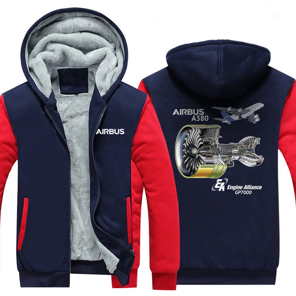 AIRBUS A380 GP7000 DESIGNED ZIPPER SWEATERS THE AV8R