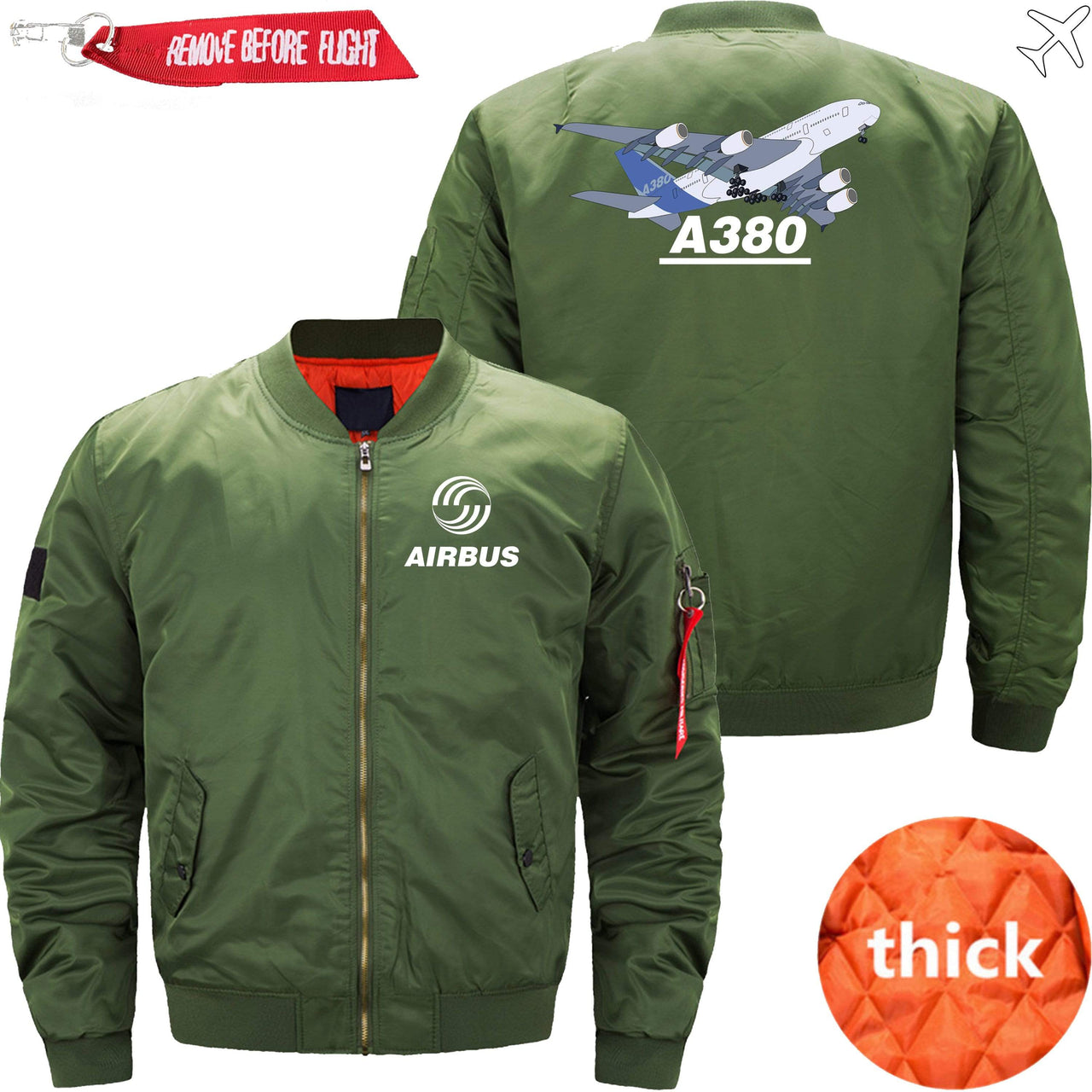 AIRBUS A380 Ma-1 Bomber Jacket Flight Jacket Aviator Jacket THE AV8R