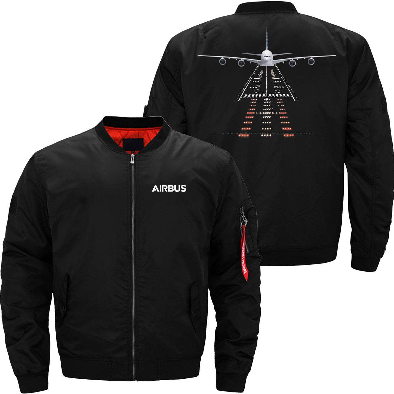 AIRBUS A380 RUNWAY Ma-1 Bomber Jacket Flight Jacket Aviator Jacket THE AV8R