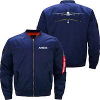 Thumbnail for AIRBUS A380 RUNWAY  Ma-1 Bomber Jacket Flight Jacket Aviator Jacket THE AV8R