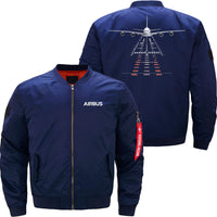 Thumbnail for AIRBUS A380 RUNWAY Ma-1 Bomber Jacket Flight Jacket Aviator Jacket THE AV8R