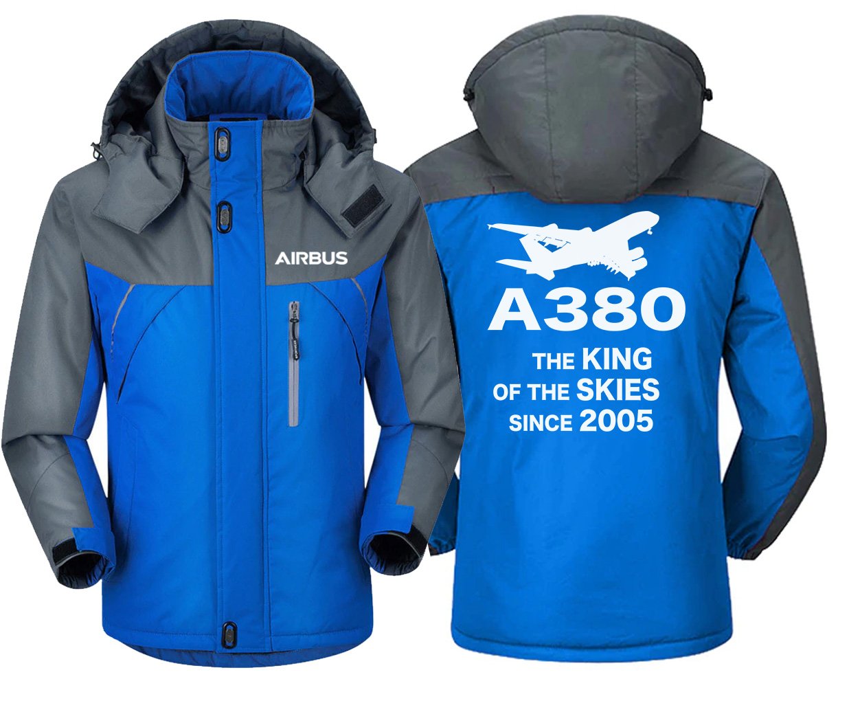 AIRBUS A380 THE KING OF THE SKIES SINCE 2005 DESIGNED WINDBREAKER THE AV8R