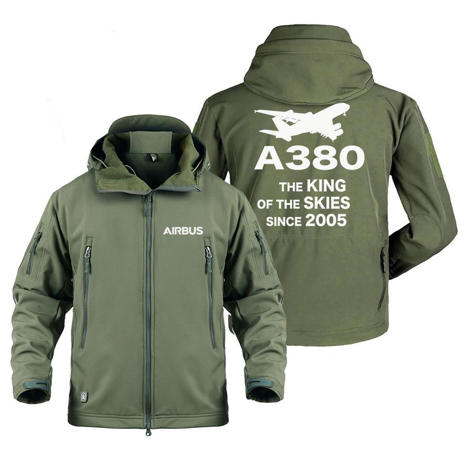 AIRBUS A380 THE KING OF THE SKIES SINCE 2005 MILITARY FLEECE THE AV8R