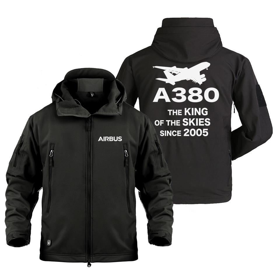 AIRBUS A380 THE KING OF THE SKIES SINCE 2005 MILITARY FLEECE THE AV8R