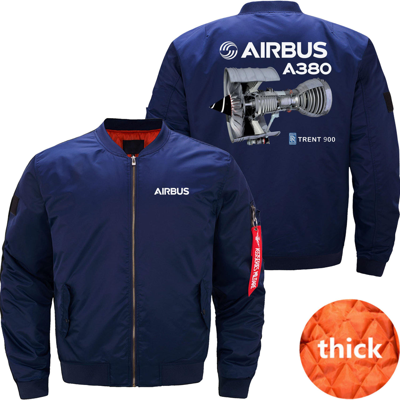 AIRBUS A380 TRENT 900 Ma-1 Bomber Jacket Flight Jacket Aviator Jacket THE AV8R