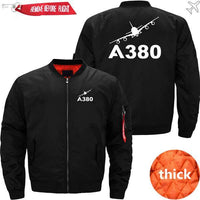 Thumbnail for AIRBUS A380 TURNING Ma-1 Bomber Jacket Flight Jacket Aviator Jacket THE AV8R