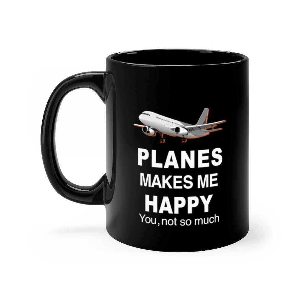 PLANES MAKES ME HAPPY DESIGNED - MUG Printify