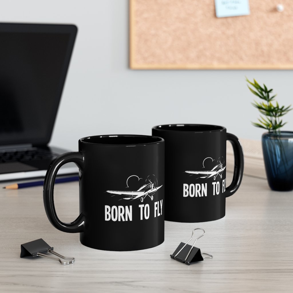 BORN TO FLY DESIGNED - MUG Printify