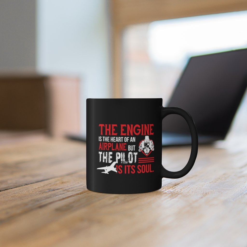 THE ENGINE AIRPLANE  DESIGNED -MUG Printify