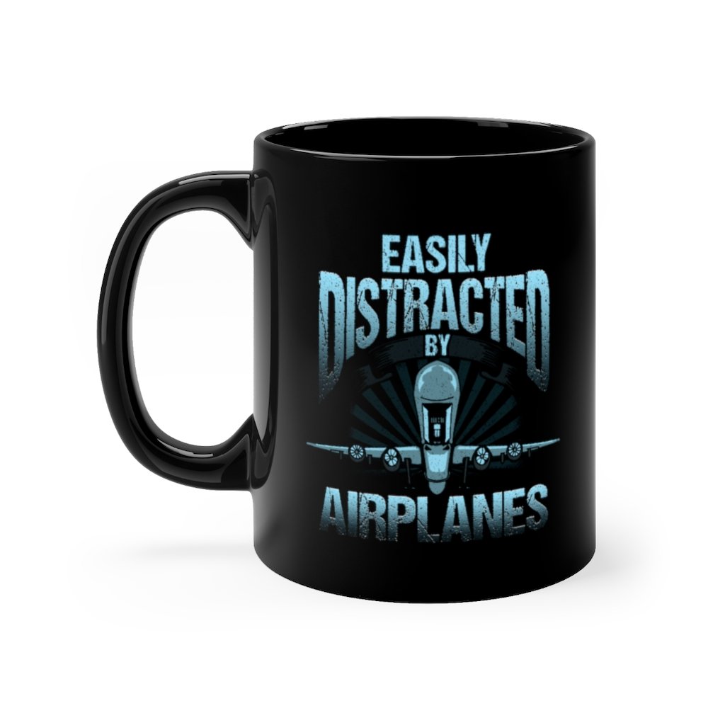 EASILY DISTRACTED AIRPLANES DESIGNED - MUG Printify