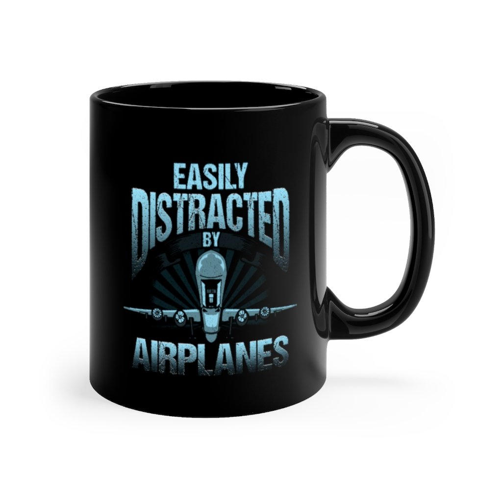 EASILY DISTRACTED AIRPLANES DESIGNED - MUG Printify