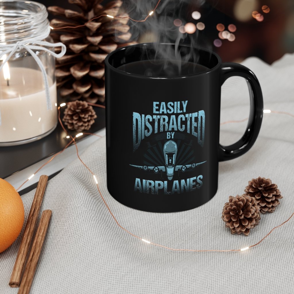 EASILY DISTRACTED AIRPLANES DESIGNED - MUG Printify