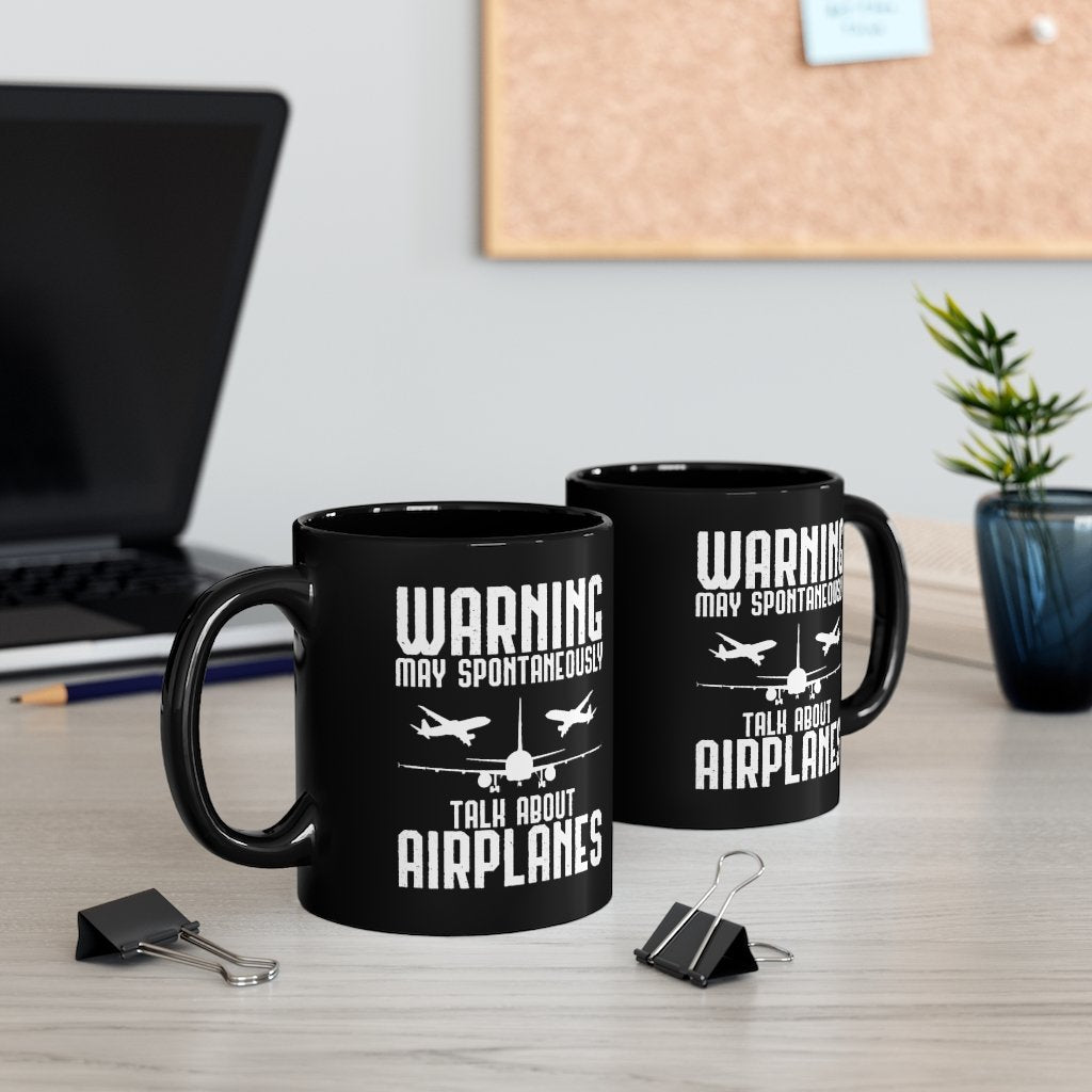 WARNING AIRPLANES DESIGNED - MUG Printify