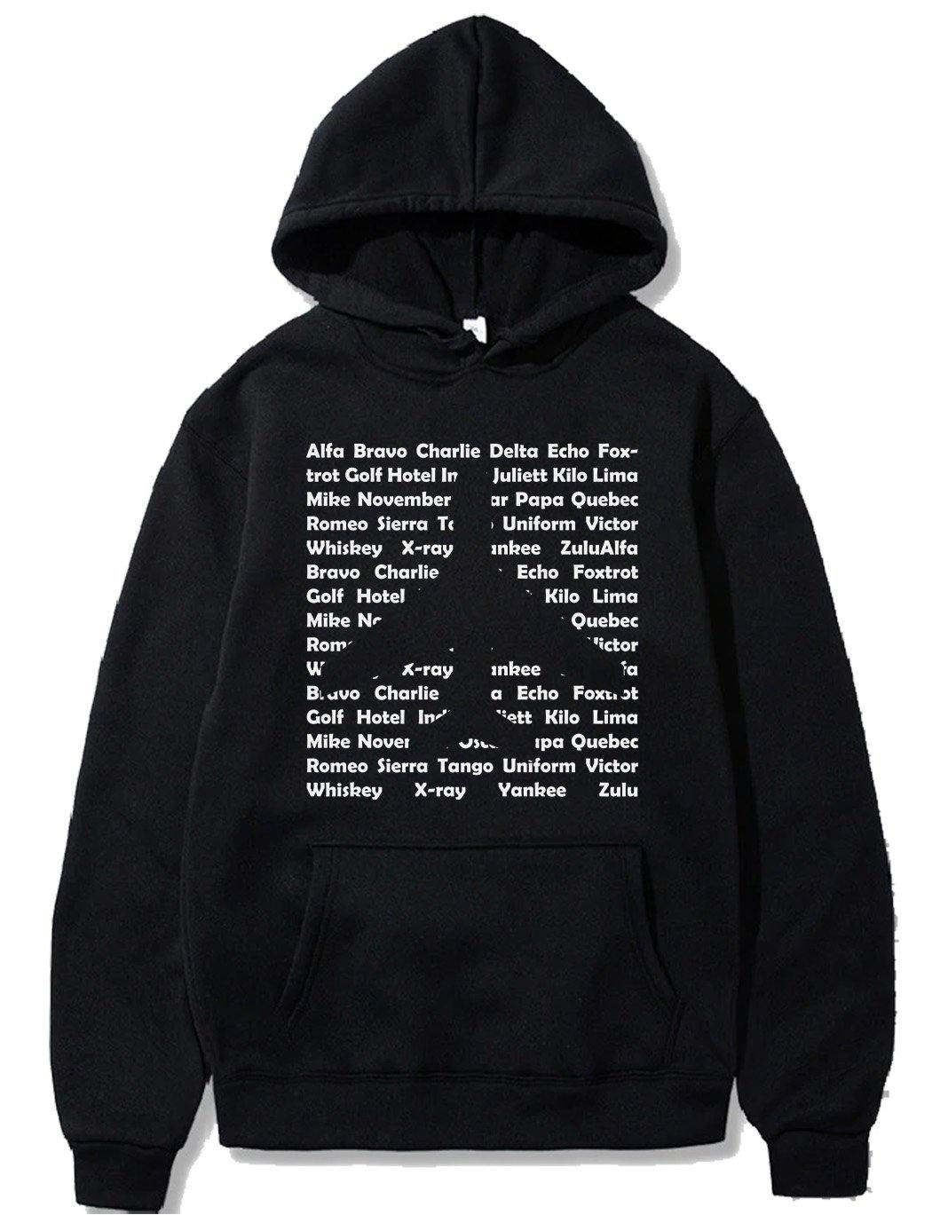 AVIATION PHONETIC ALPHABET DESIGNED PULLOVER THE AV8R