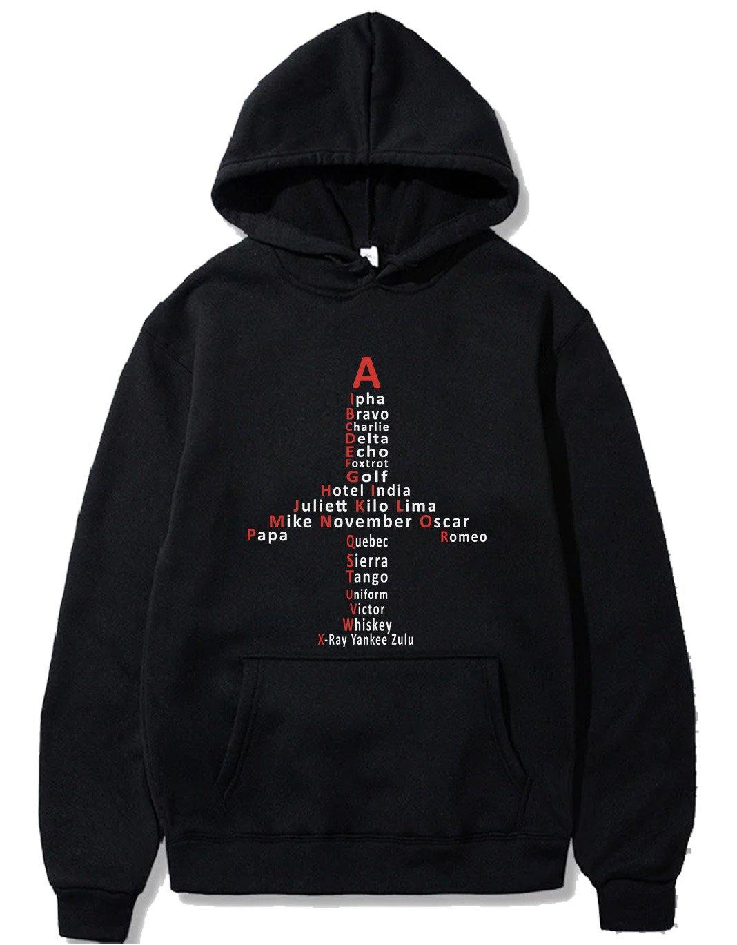 AVIATION PHONETIC ALPHABET PULLOVER THE AV8R