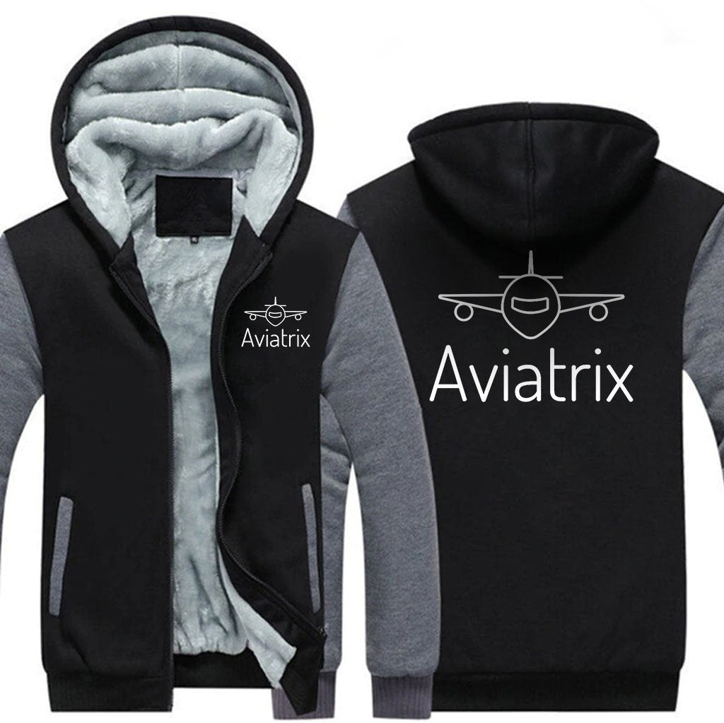 AVIATRIX AND AIRPLANES DESIGNED ZIPPER SWEATER THE AV8R