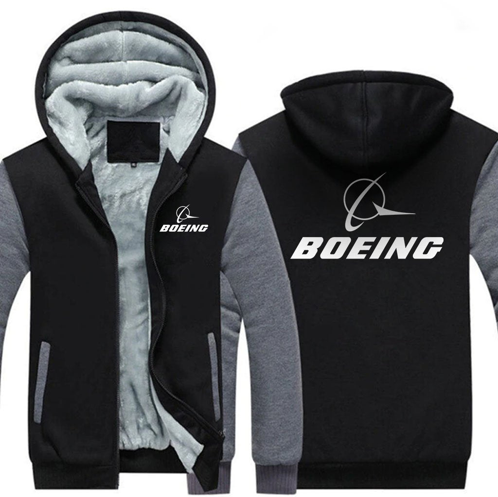 BOEING LOGO DESIGNED ZIPPER SWEATER THE AV8R