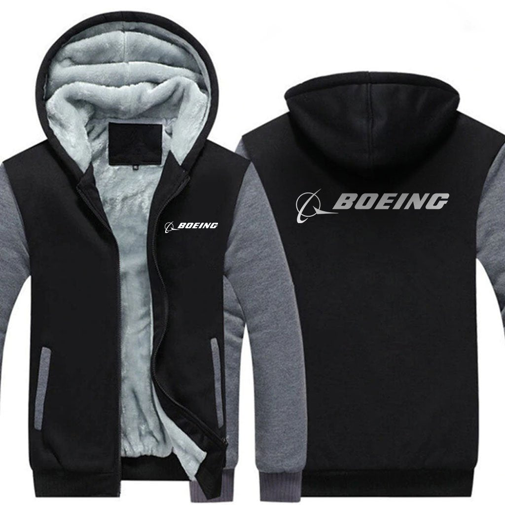 BOEING LOGO DESIGNED ZIPPER SWEATER THE AV8R