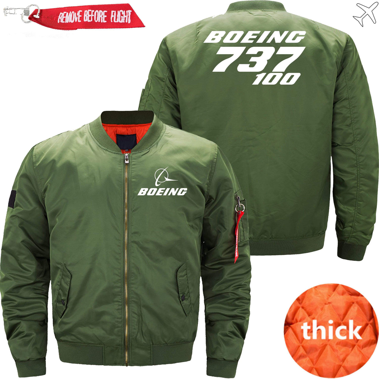 Boeing 737-100 Ma-1 Bomber Jacket Flight Jacket Aviator Jacket THE AV8R