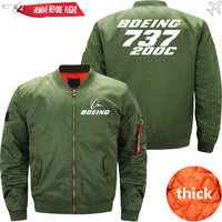 Thumbnail for Boeing 737-200C Ma-1 Bomber Jacket Flight Jacket Aviator Jacket THE AV8R