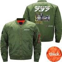 Thumbnail for Boeing 737 CFM56 Ma-1 Bomber Jacket Flight Jacket Aviator Jacket22 THE AV8R