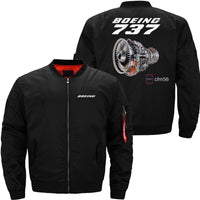 Thumbnail for Boeing 737 CFM56 Ma-1 Bomber Jacket Flight Jacket Aviator Jacket23 THE AV8R