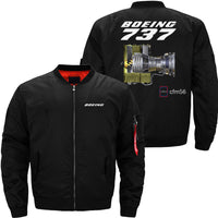 Thumbnail for Boeing 737 CFM56 Ma-1 Bomber Jacket Flight Jacket Aviator Jacket22 THE AV8R