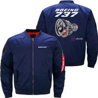 Thumbnail for Boeing 737 CFM56 Ma-1 Bomber Jacket Flight Jacket Aviator Jacket23 THE AV8R