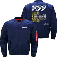 Thumbnail for Boeing 737 CFM56 Ma-1 Bomber Jacket Flight Jacket Aviator Jacket22 THE AV8R