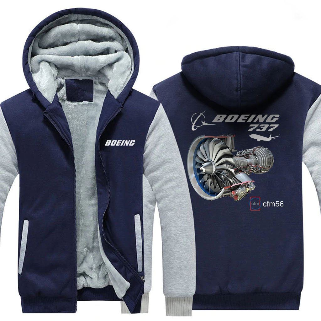 B737 CFM56 DESIGNED ZIPPER SWEATER THE AV8R